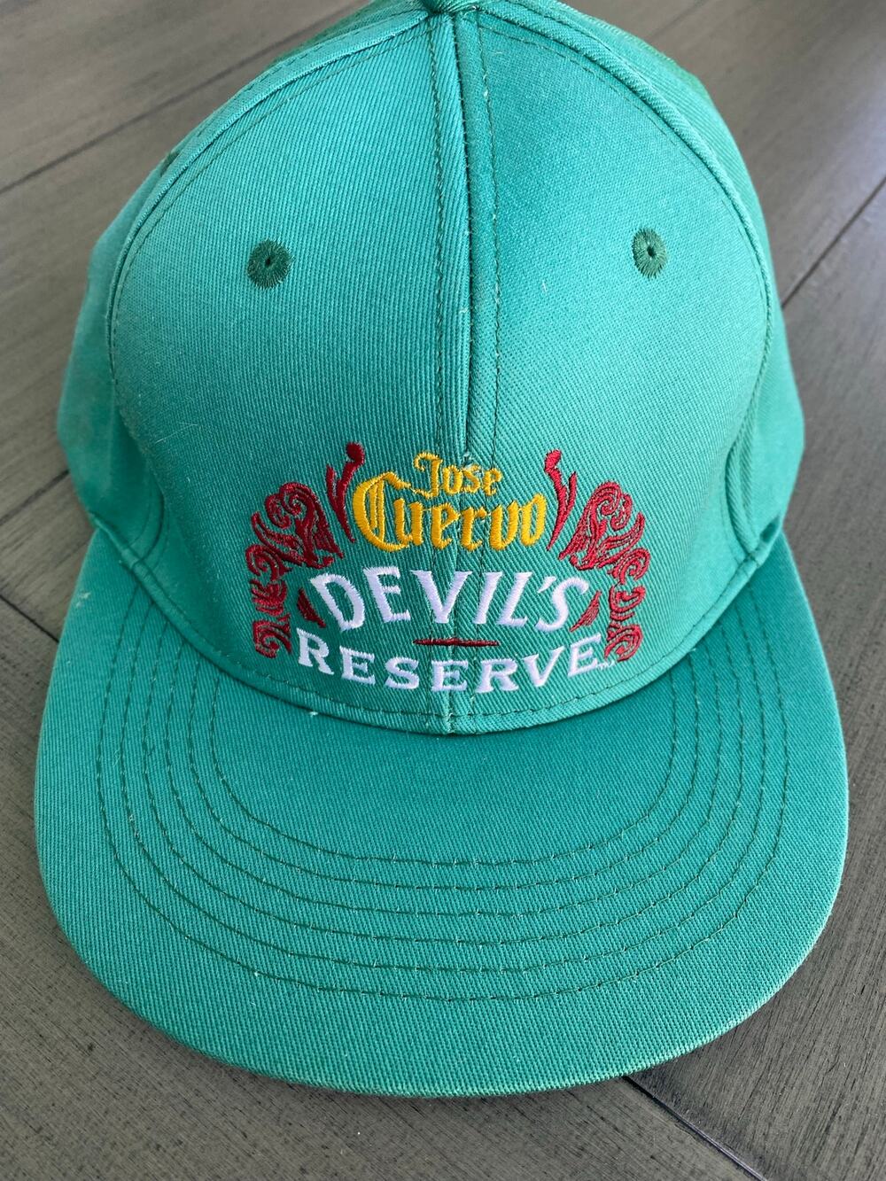 Jose Cuervo Devil’s Reserve Hat • Green • Flat Brim • Embroidered Devil • NWOT